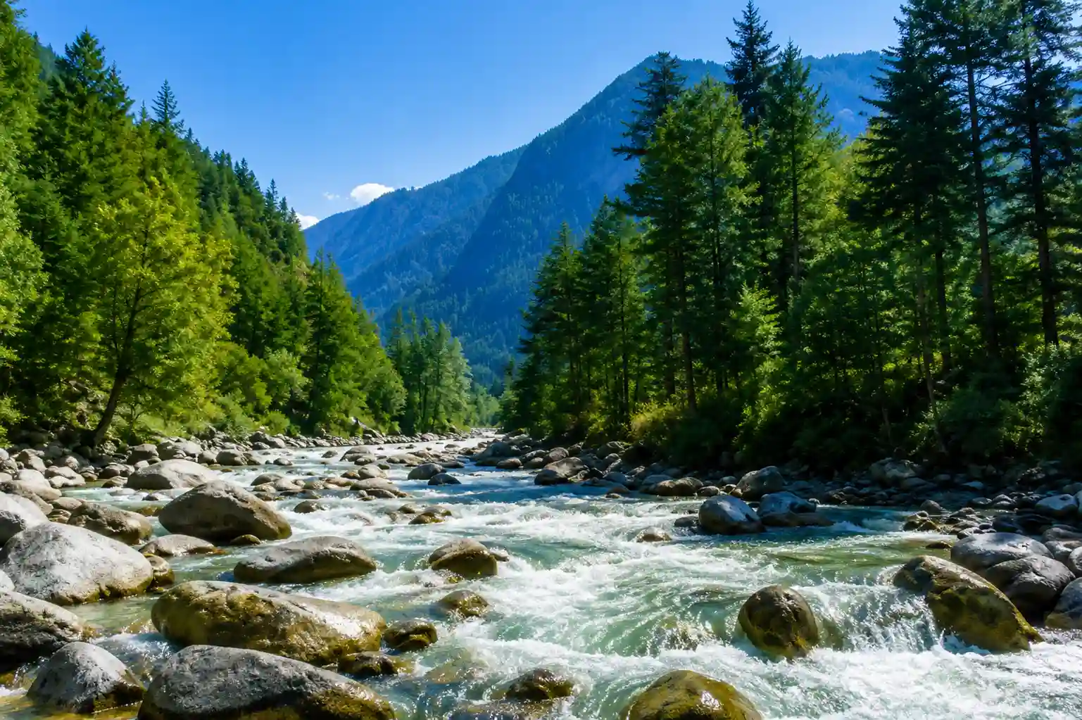 Parvati River Kasol Village